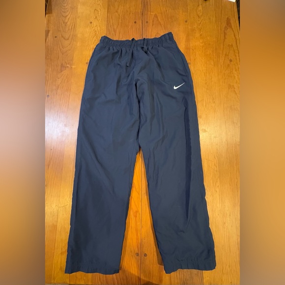 Vtg Nike Men Size Large Athletic Pants Navy Blue Track  Pants Lined - Picture 1 of 7